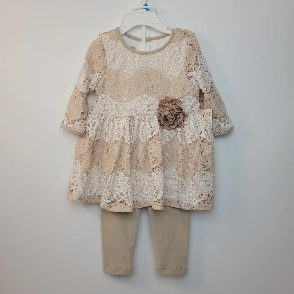 Kids lace dress with leggins marmellata